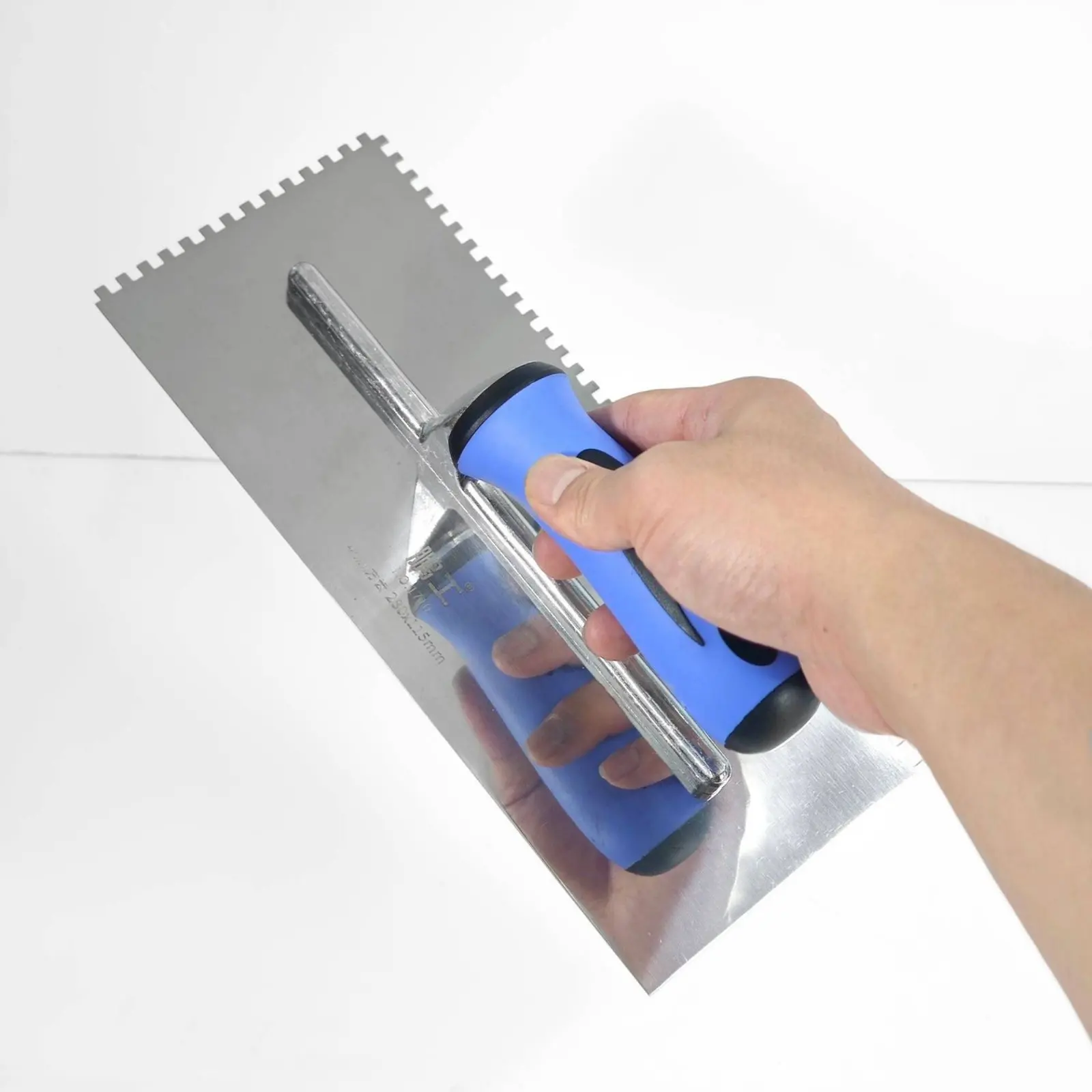 Square Notch Trowel Stainless Steel Tile Adhesive Trowel Tile Adhesive Spreader Thickened Blade Construction Tool Anti-Rust