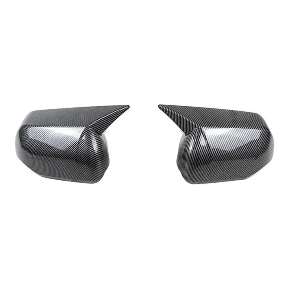 Carbon Fiber Horn Mirror Cover Trim 2x for Toyota Tundra 2022-2025-