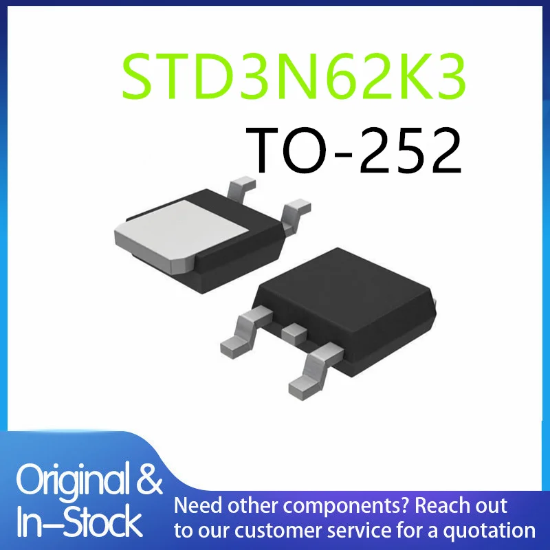(10piece)100% New STD3N62K3 3N62K3 3N62K TO-252 Chipset