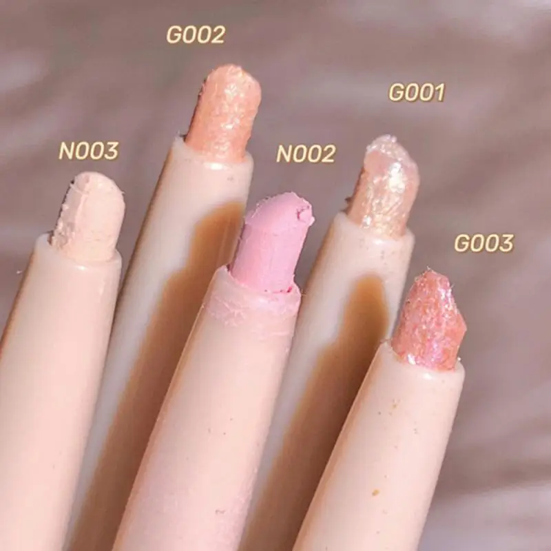 Matte perlmutt farbene liegende Seidenraupe Highlight Pen glitter Lidschatten stift feiner Blitz natürlicher aufhellen der Hochglanz stift wasserdicht