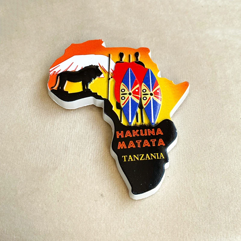 Africa Tanzania Travel Souvenirs Home Improvement Items Collection Arts and Crafts Gifts 3D stereo refrigerator magnet