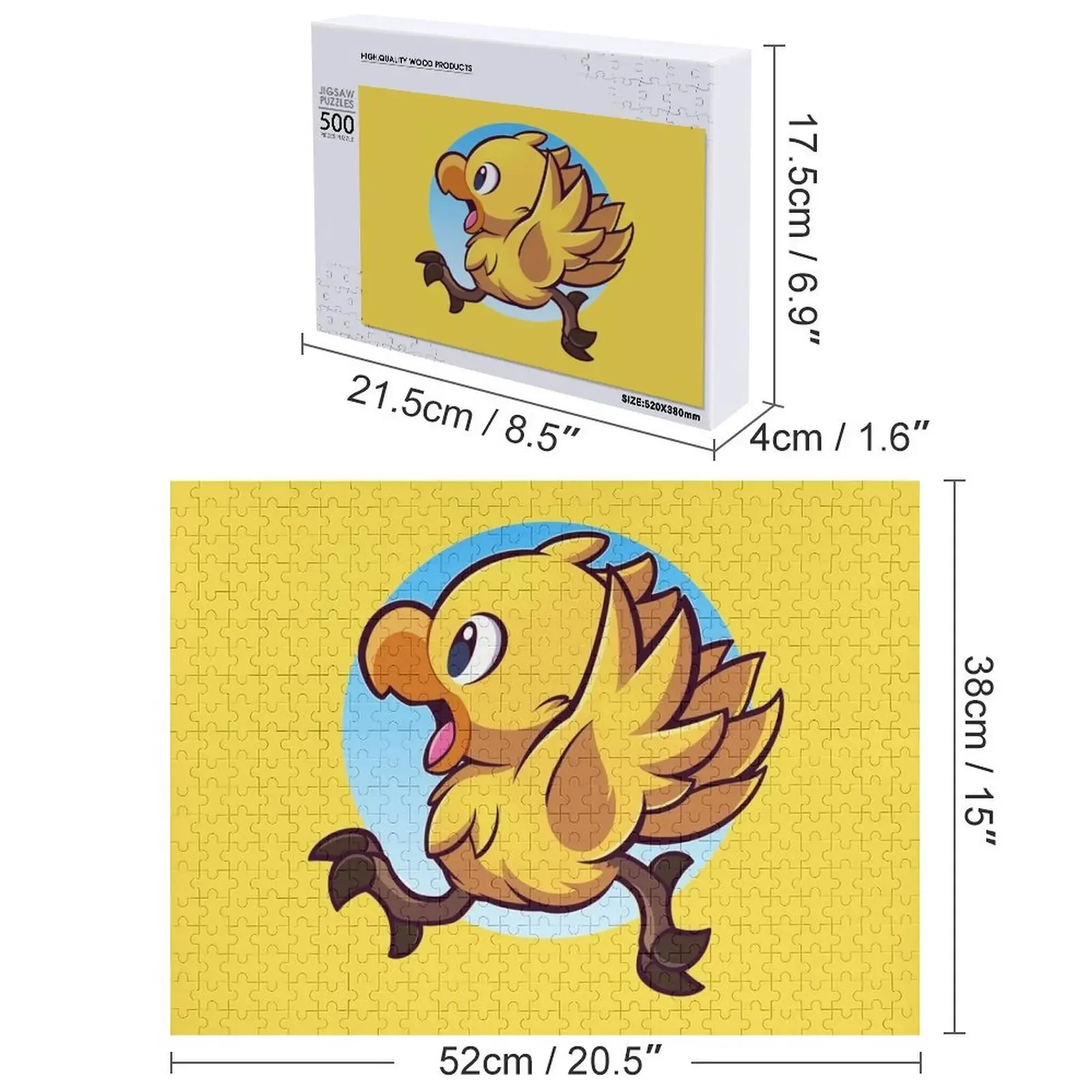 Przygoda żółtego ptaka Chocobo # Puzzle Drewniane Personalizowane Puzzle na Zamówienie Puzzle dla Dzieci Prezent