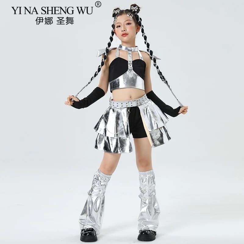 Kinder Jazz Dance Set K POP Tanz Wettbewerb Kostüme Mädchen Hip Hop Street Dance Schule Team Performance Dancewear für Kinder