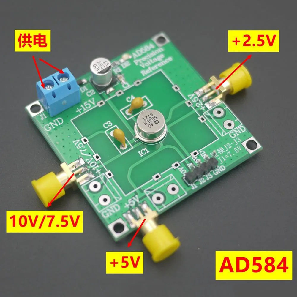 Imagem -04 - Referência de Tensão de Alta Precisão 2.5v 5v 7.5v 10v Fonte de Referência para Calibração do Voltímetro Adc Dac Ad584 Tl431 Lm399