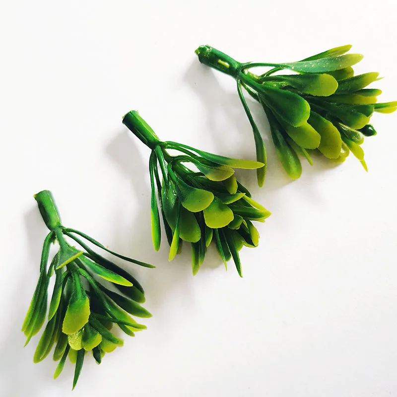 100g Bonsai decoration accessoriesWedding home decor DIYartificial plastic fake plants grass artificial flowers image 3