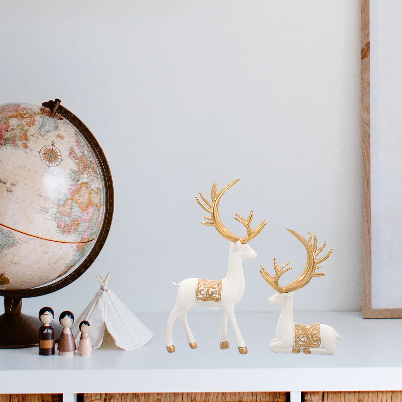 

Reindeer Statue Decoration Handmade Resin Elk For Christmas Resin Elk Statues Home Office Party Room Decorations