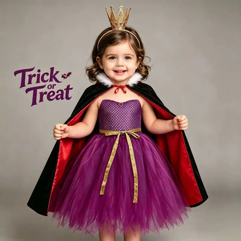 

Halloween Royal Queen Cosplay Dress, Elegant Evil Role Play Costume for Festival Party, Stage Performance & Theme Event Outfit