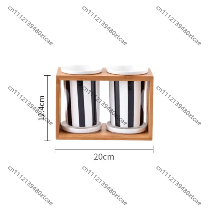 Nordic Striped Ceramic Spice Jar Set, Black White Salt Pepper Shaker,Oil Vinegar Bottle Kitchen Condiment Storage Container
