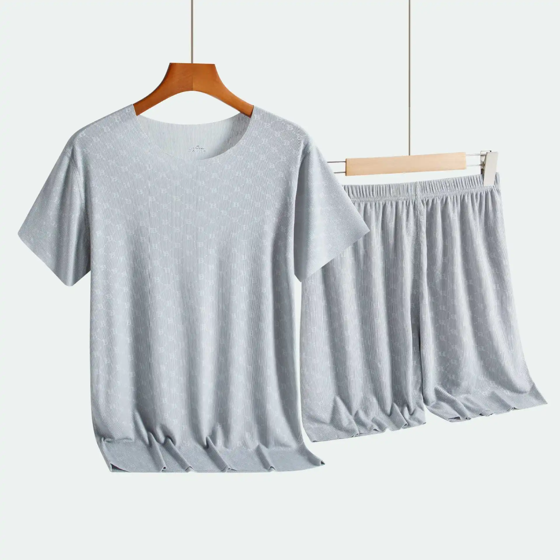 Nieuwe zomer heren homewear bedrukt ijszijde T-shirt korte mouw modal casual pyjama heren slaapbroek lichtgewicht set