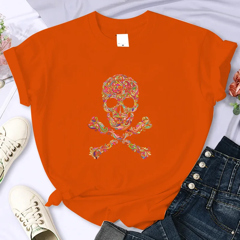 Creatività per il marchio di lusso delle donne t-shirt con stampa estiva di alta qualità 100% cotone Casual oversize Y2k manica con scollo a o