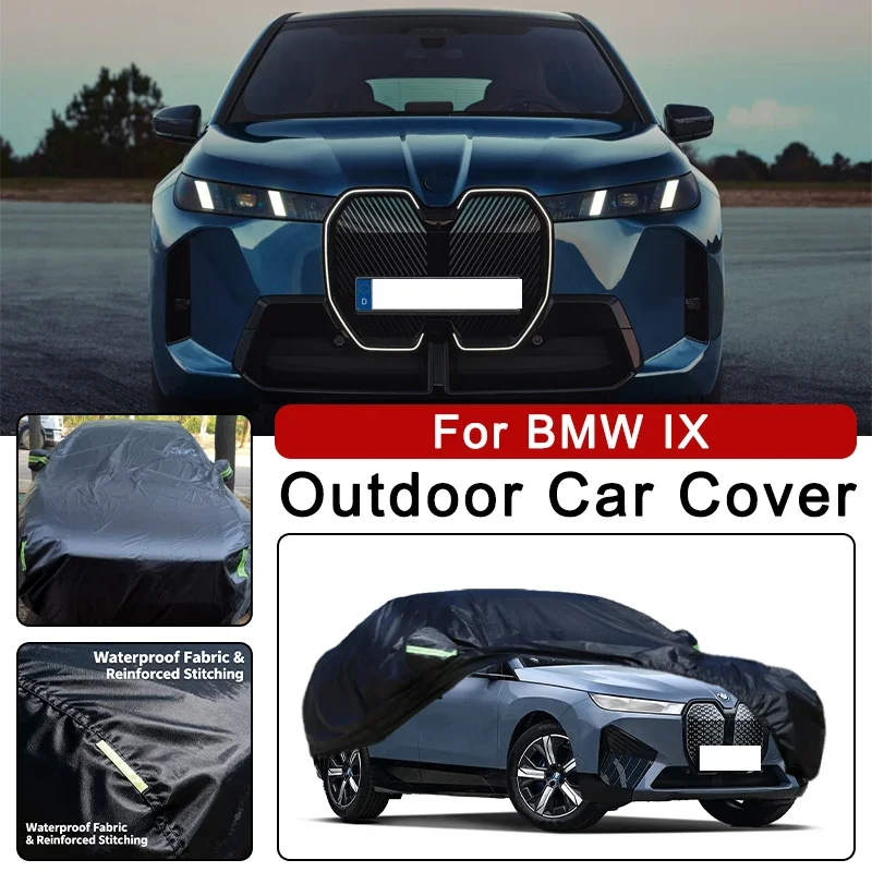 

Outdoor Car Cover Waterproof Dustproof UV Sun Protection, Full Car Protector Exterior Accessories For BMW IX I20