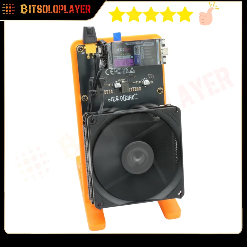 Bitaxe NerdQaxe++ Rev7 6TH/s100w Bitcoins Miner 4 PCS BM1370 Asic Chip Solo BTC Miner With 120W Power Supply