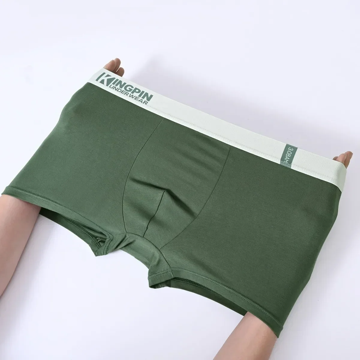 4pcs Bamboo Fiber Men's Antibacterial Comfortable Flat Underwear Student Underwear Fashionable and Simple Four-color Optional