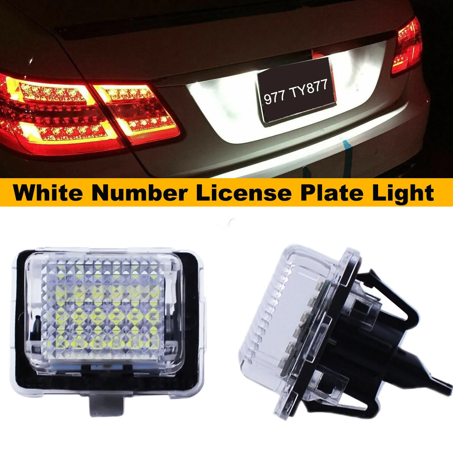 

Winetis LED Number License Plate Tag Lights 6000K White For Mercedes Benz W204 W212 W221 Canbus Error Free
