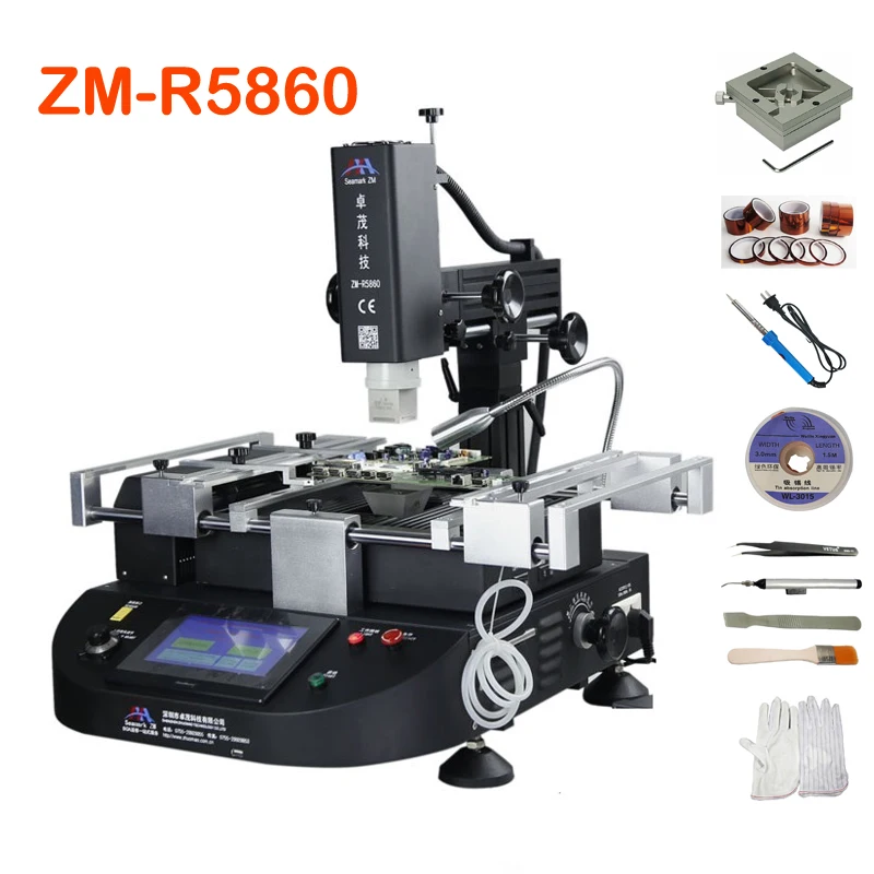 Zhuomao -R5860 Hot Air Rework Station 4800W Soldering Machine for Game Consoles Mobile Phone and Laptop Repairing PCB Working