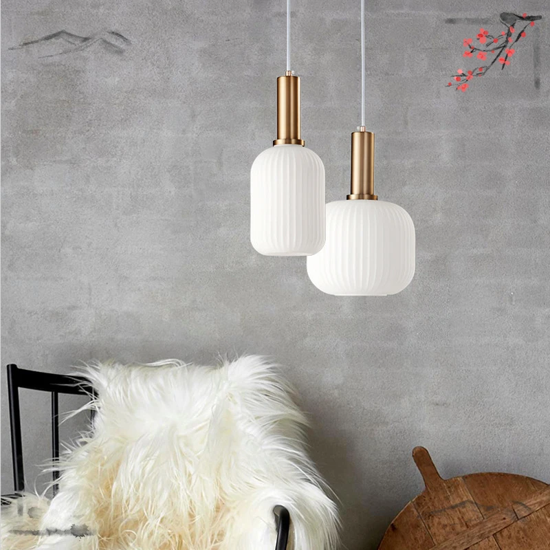 

Nordic Modern Kitchen Island Pendant Lamp Bedroom Bedside Light Simple Colorfull Glass Lighting Restaurant Creative Hanging