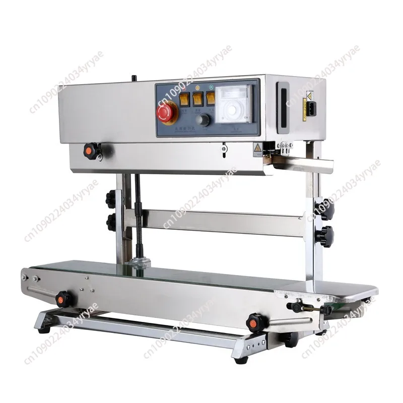 Plastic bag continuous sealing machine, vertical and lying plastic steel seal coding, household small food  thermoelectric