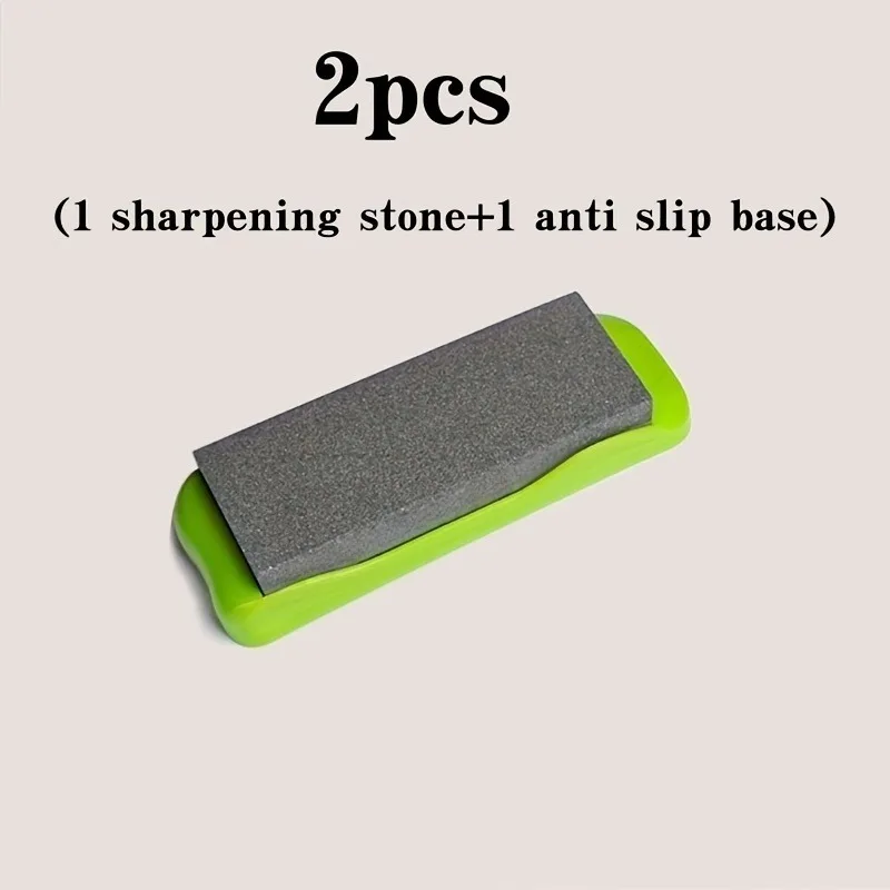 2 PCS/Set (1 Sharpening Stone+1 Anti Slip Base) High Hardness Sharpening Stone with Anti Slip Base - for Kitchen Polishing Tools