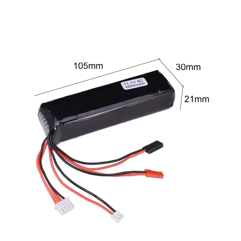 Brand New JST JR Futaba Plug Rechargeable 11.1V 2200mAh 8C 3S Lipo Battery for RC Drone Helicopter Quadcopter Transmitter Parts