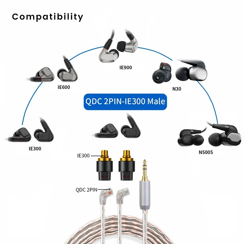 Top-QDC Mmcx Adapter Mmcx To Qdc Adapter Female To IE300 Male Adapter For IE600 IE900 AKG N5005 N30 N40