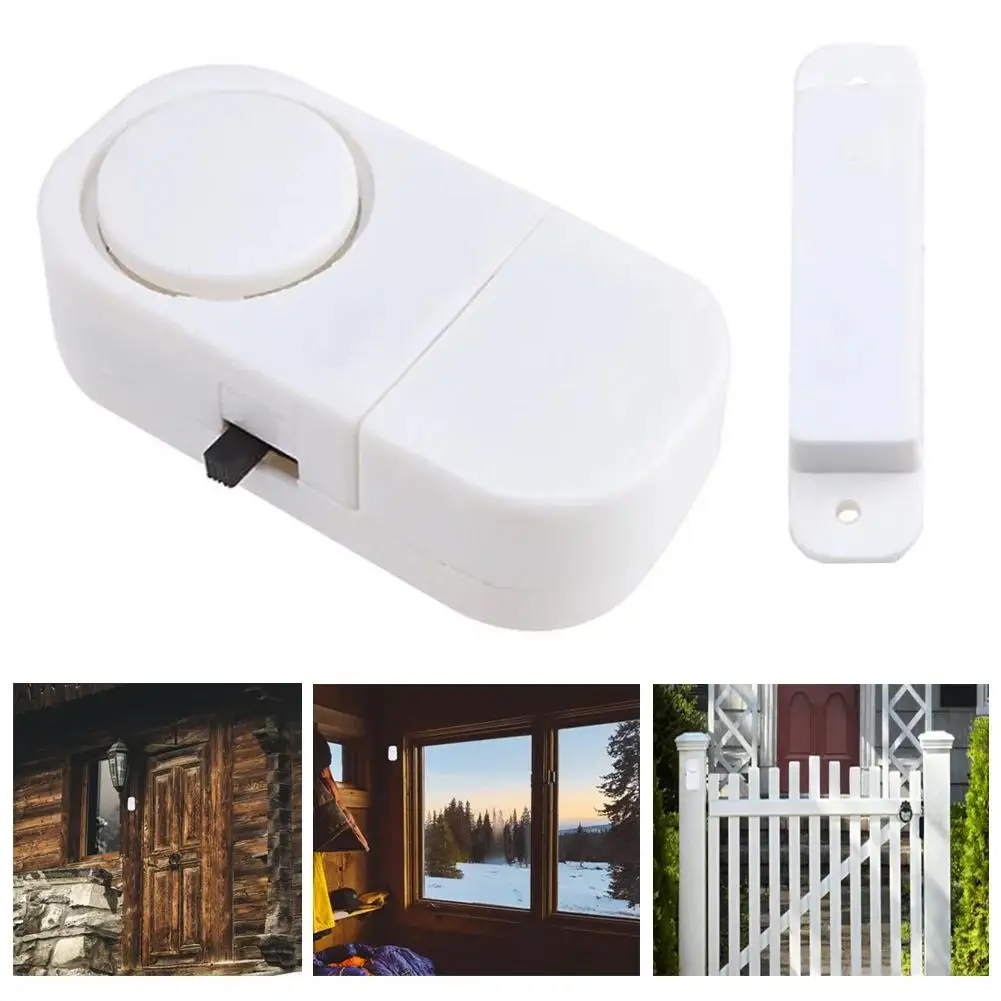 1Pc Door Window Wireless Alarm Battery Powered Tape Easily Installs Magnetic Sensor Protects Your Home Or Office Alarm