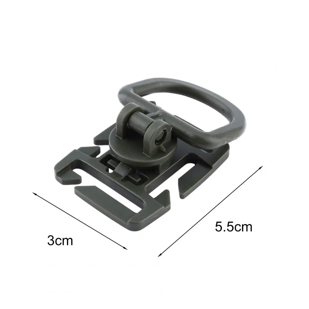 D-ring Buckle Kit 25mm Webbing Buckle 10pcs Heavy Duty Plastic D-ring Buckles 360° Rotatable Outdoor Hiking Carabiner Clips
