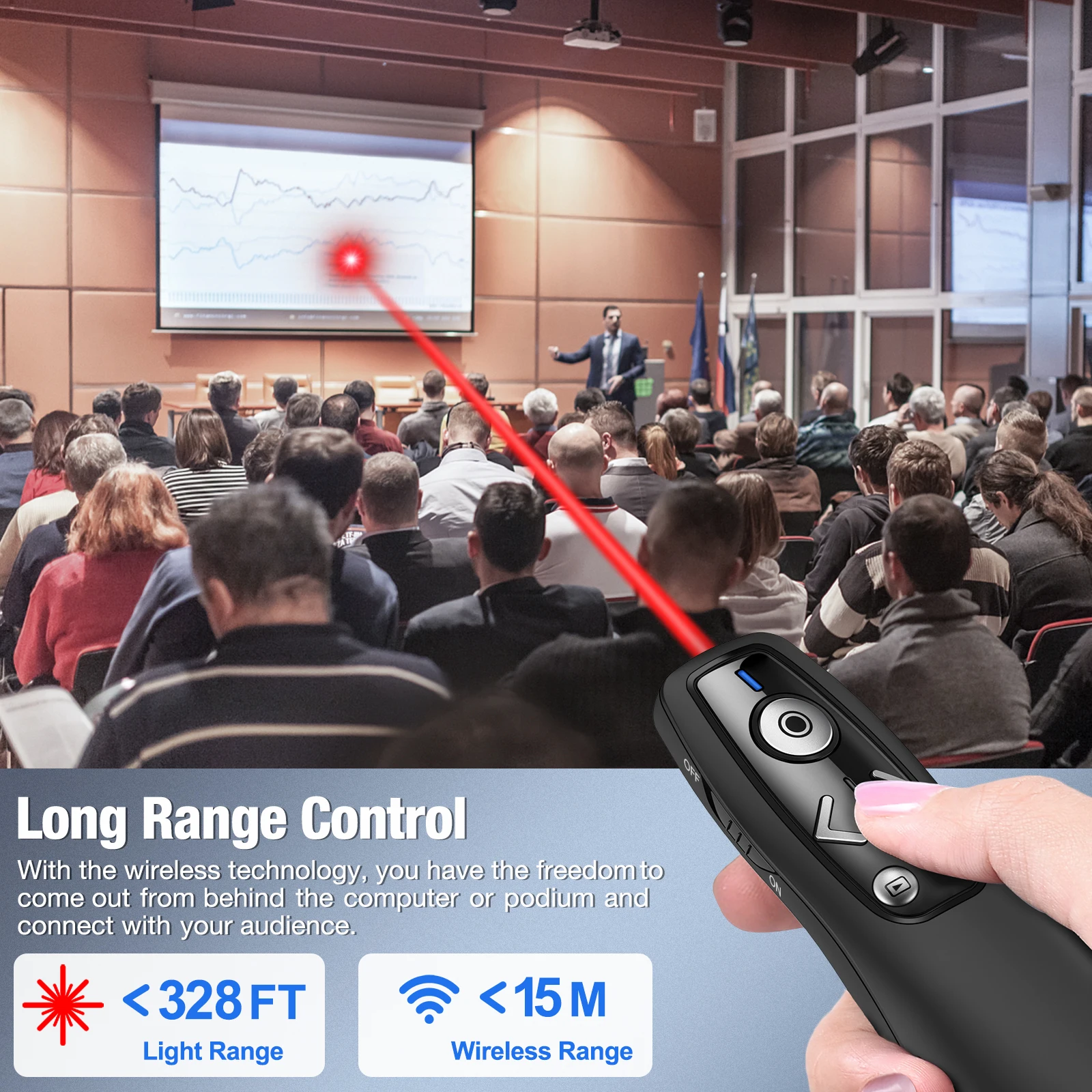 جهاز تحكم عن بعد لاسلكي 2 في 1 USB من النوع C لجهاز PowerPoint وMac والكمبيوتر المحمول - أسود #6