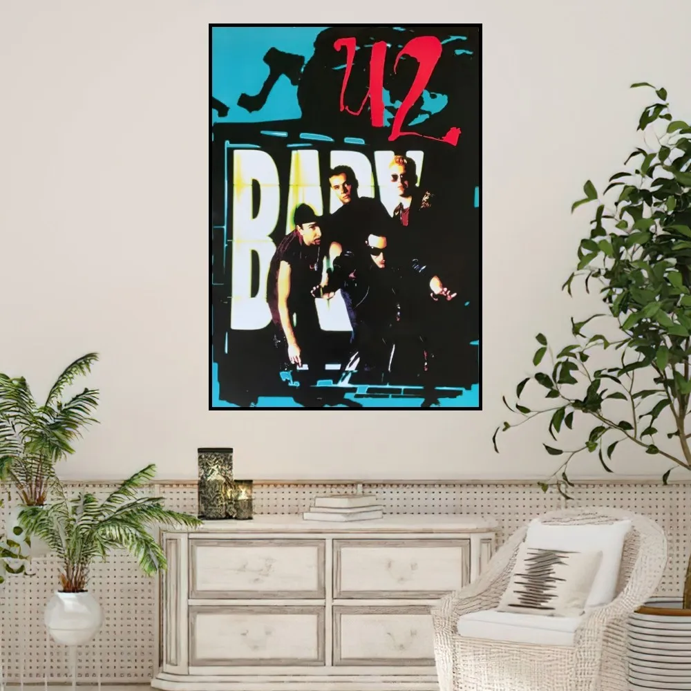 Rock Band U2 Poster Prints Wall Sticker Painting Bedroom Living Room Decoration Office Home Self Adhesive