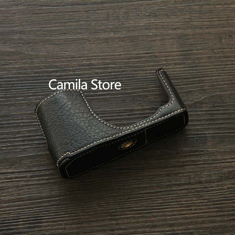 NEW Photo Camera PU litchi leather Bag Body Half BOX Case For Fuji canon G10 G11 G12 Protective sleeve box base skin