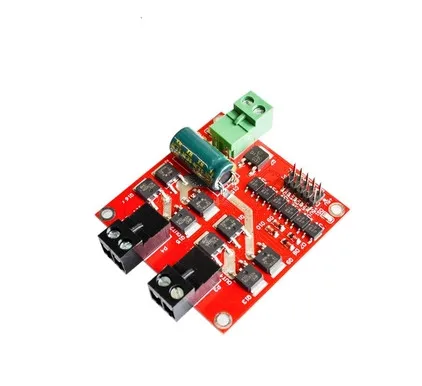 2-kanałowy moduł sterownika silnika prądu stałego z podwójnym mostkiem H. Dodatni / ujemny obrót Regulacja PWM Izolacja transoptora L298 7A 160W