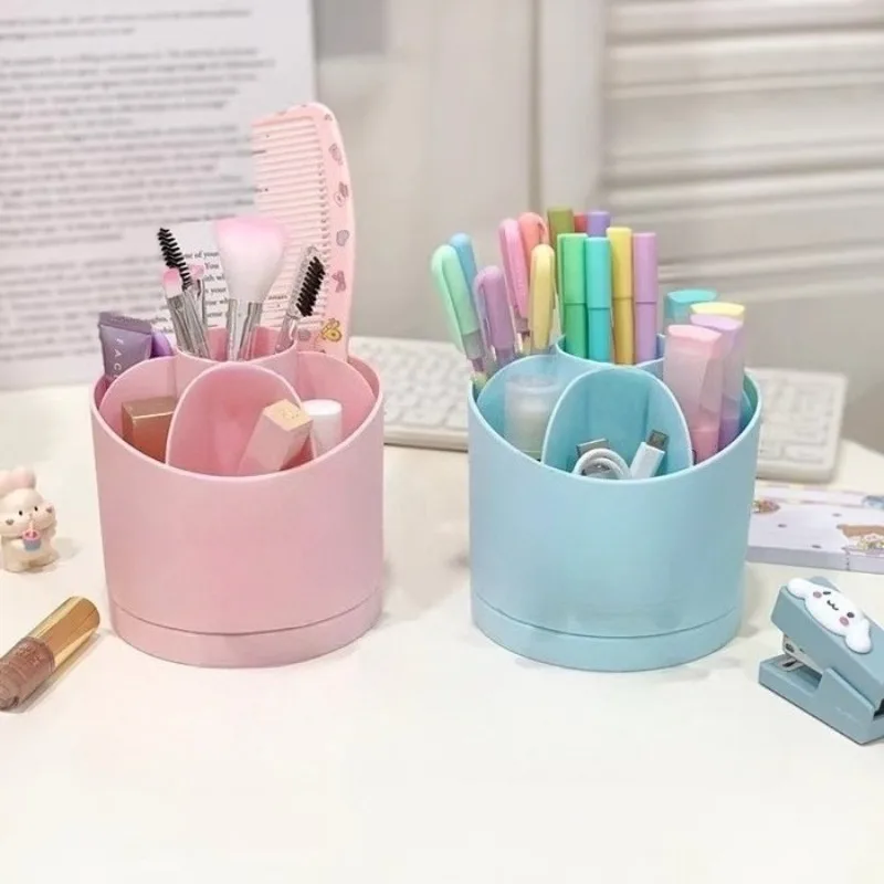 

1pc Rotating Pen Holder Desktop Stationery Organizer School Office Desk Stationery Supplie Pen Pencil Classification Storage Box