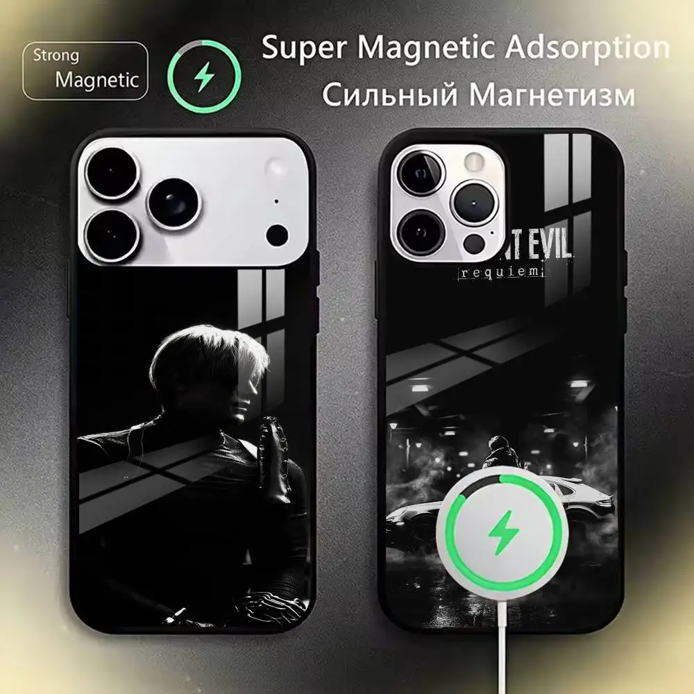 

R-Resident Evil R-Requiem-m Phone Case For iPhone17,16,15,14,13,12,11 Plus,Pro Magnetic For Magsafe Wireless Charging