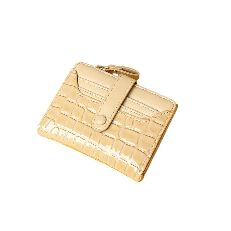 กระเป๋าใส่บัตรสั้นสำหรับผู้หญิงที่เรียบง่ายและทันสมัย, กระเป๋าใส่บัตรหนัง PU แบบหลายช่อง, กระเป๋าใส่บัตรเครดิตสำหรับผู้หญิง