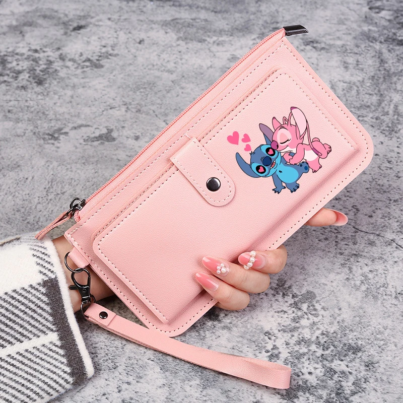 New Stitch Disney Purses for Women Cute Girls Handbags Disney Cartoon Printed Purse Kawaii Coin Purses Women Birthday Gifts