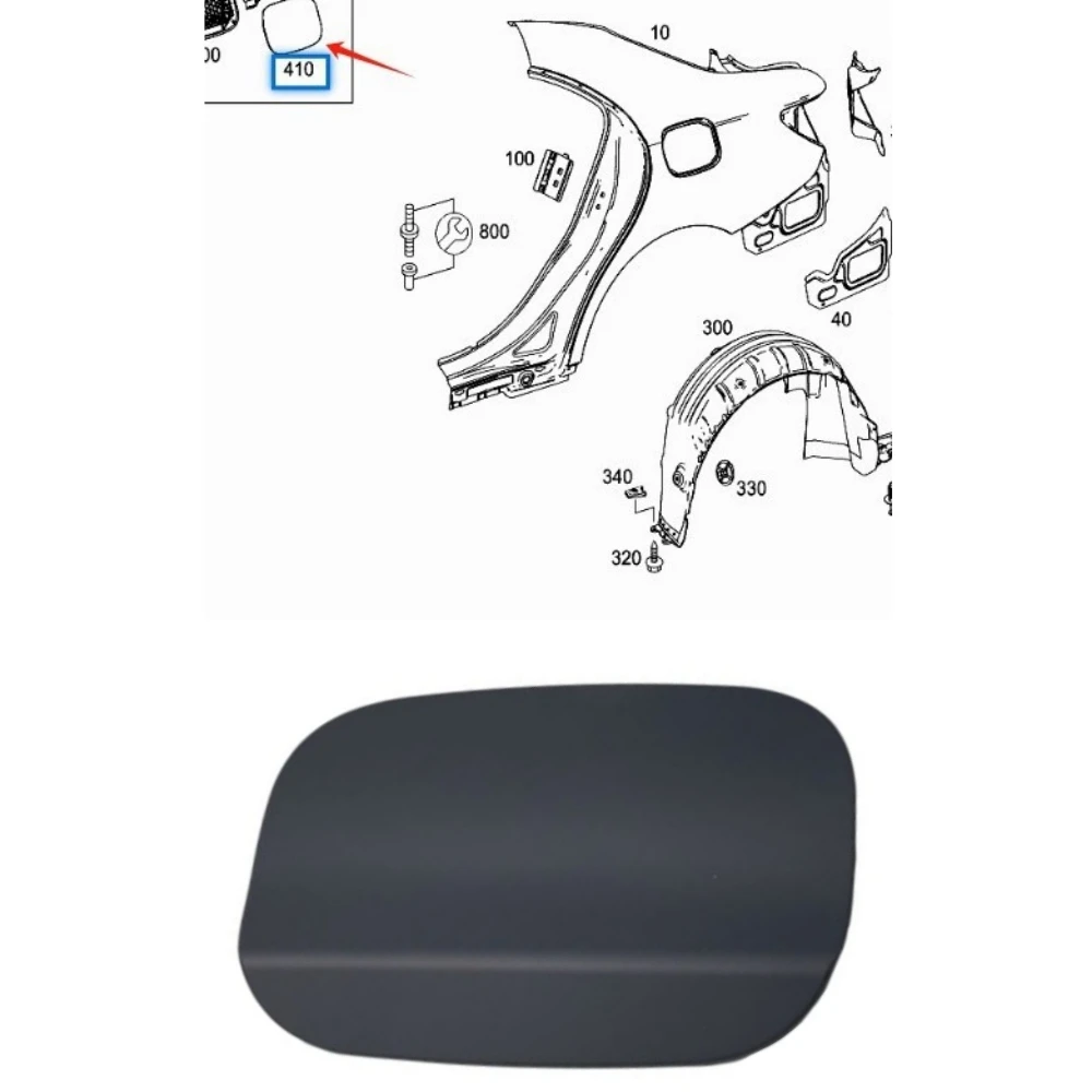 FUEL GAS TANK LID DOOR COVER A1177570006 FIT FOR 2014-2018 For Mercedes Benz CLA W177 CLA250 CLA45