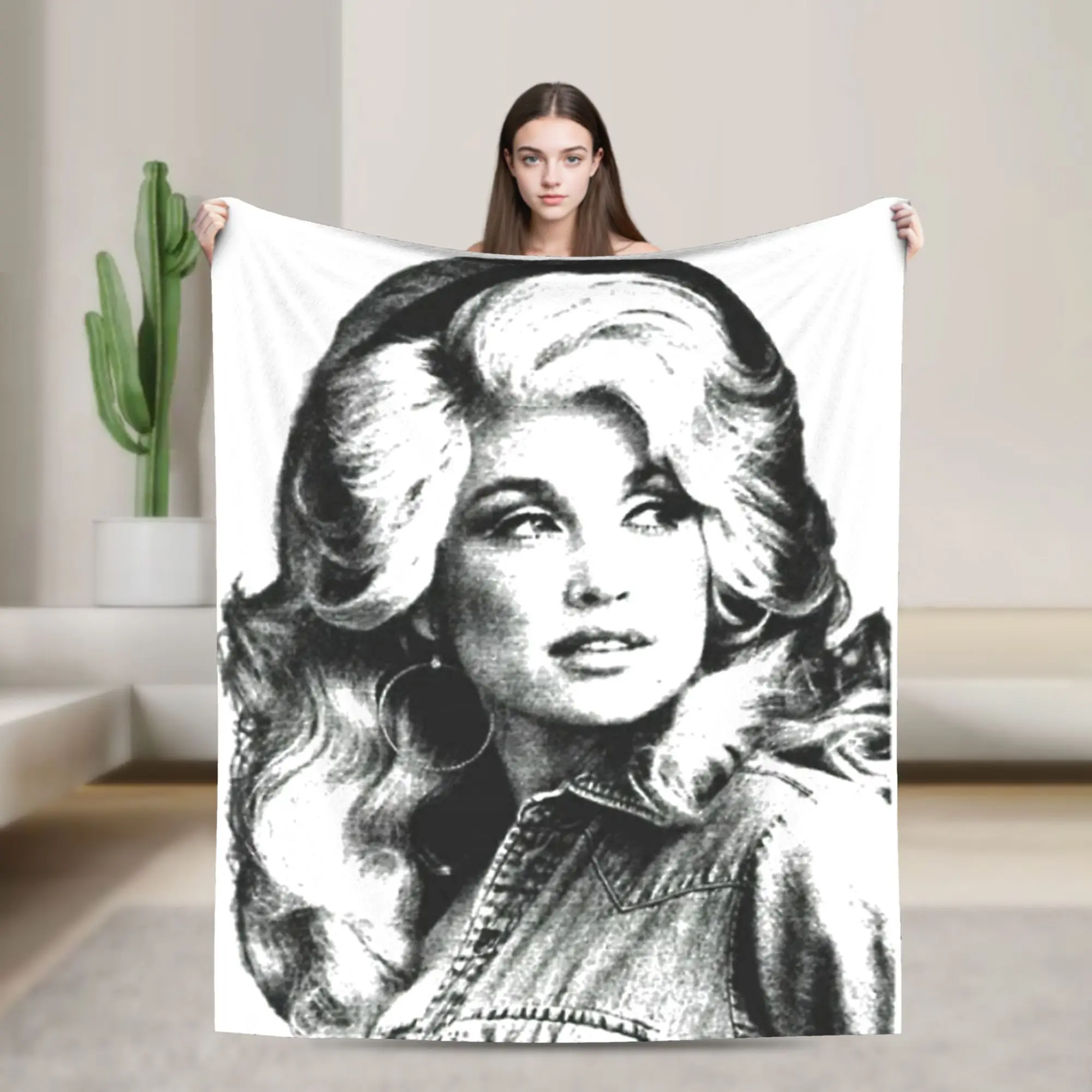 RIP Dolly Parton Blanket Multiple Sizes Warm Cozy Fluffy  Throw Blankets for Sofa Couch and Bed