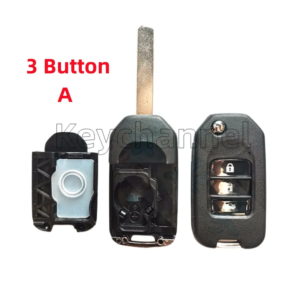 keychannel 5pcs/lot 2/3 Buttons Car Flip Key Case 47A 47G Remote Shell Replacement Fob Case for Honda JADE ACCORD CRV CIVIC WRV