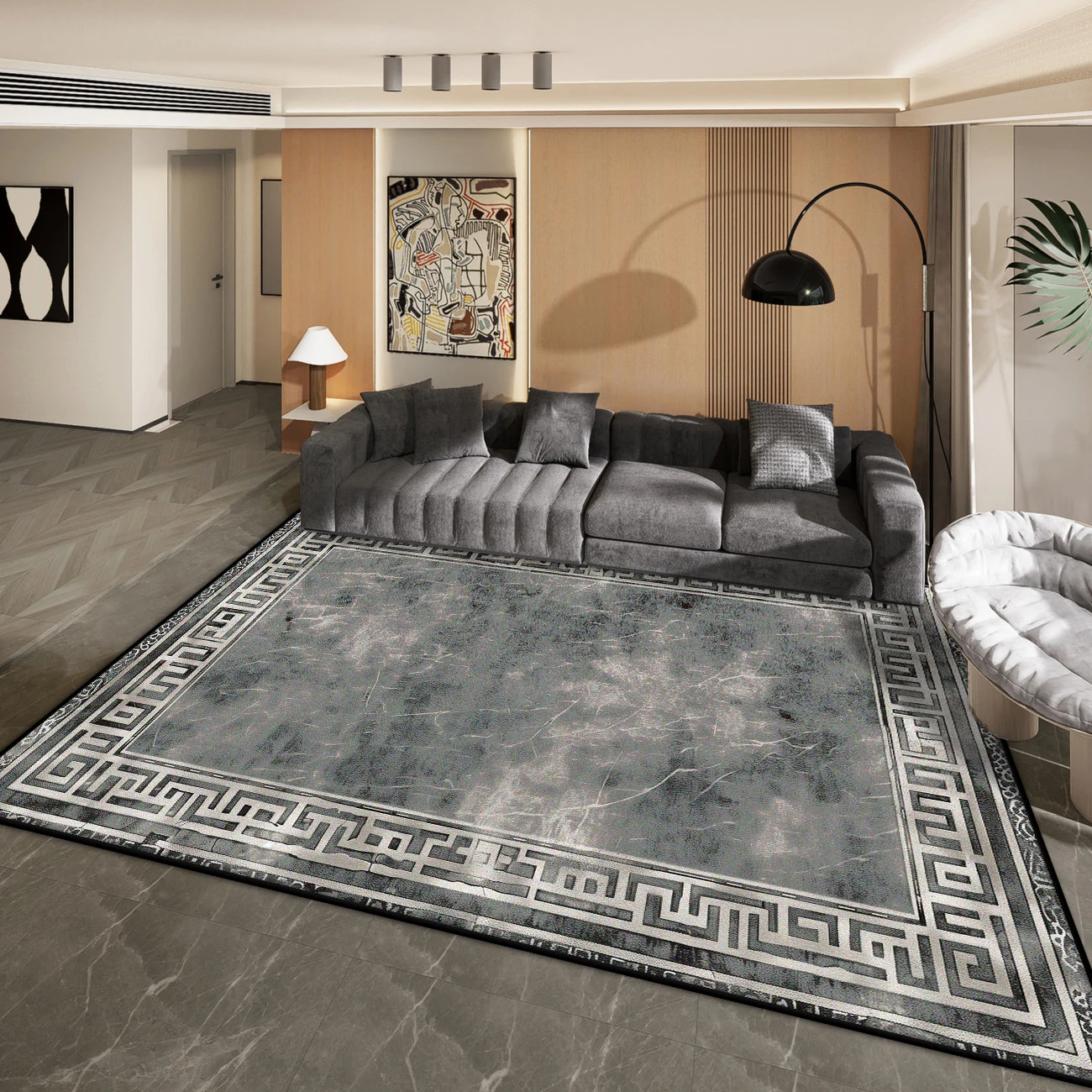 

Modern Decoration Large Living Room Carpet Light Luxury Style Bedroom Bedside Soft Washable Rug Cloakroom Tatami Plush Floor Mat