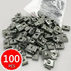 Car Screw Fastener Base U Clip Modification Metal Fender Bumper Protection Clamp Car Fasteners Self-tapping Screw Clips