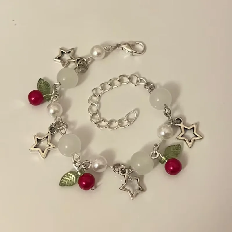 Very Berry Charm Bracelet | Handmade Dainty Jewellery | Unique The Charm Red/yellow/pink/blue/Bracelet