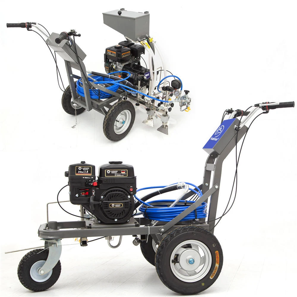 آلة وسم خطوط الطريق ذات كفاءة تقنية متقدمة جديدة مع مضخة ومحرك للمكونات الأساسية سهلة الصيانة