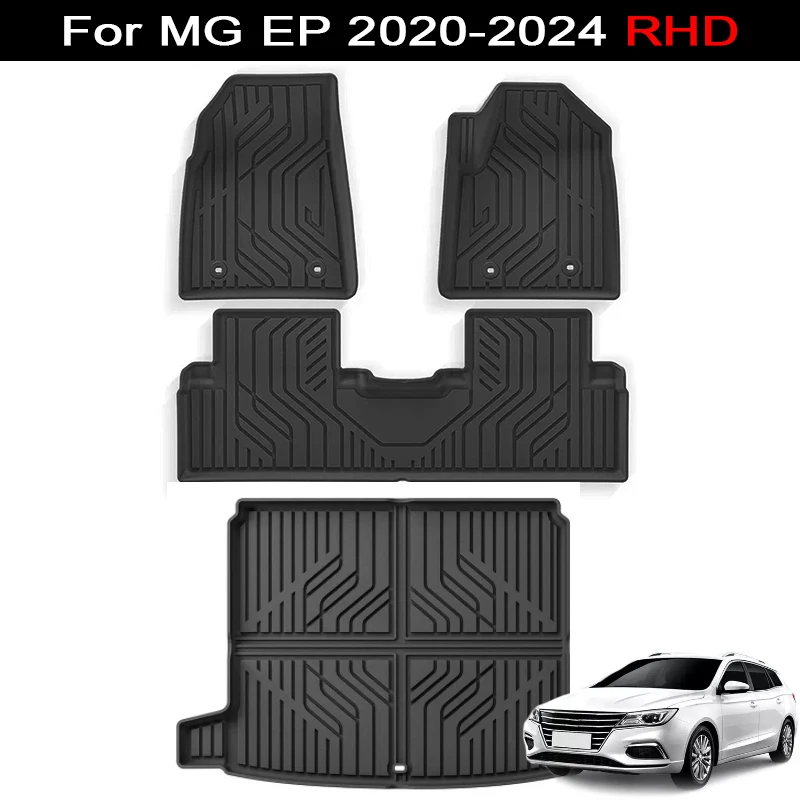 

RHD Car Floor Mats for MG EP 2020 2021 2022 2023 2024 TPE 3D Foot Pad Cargo Liner Trunk Pad Right Hand Drive
