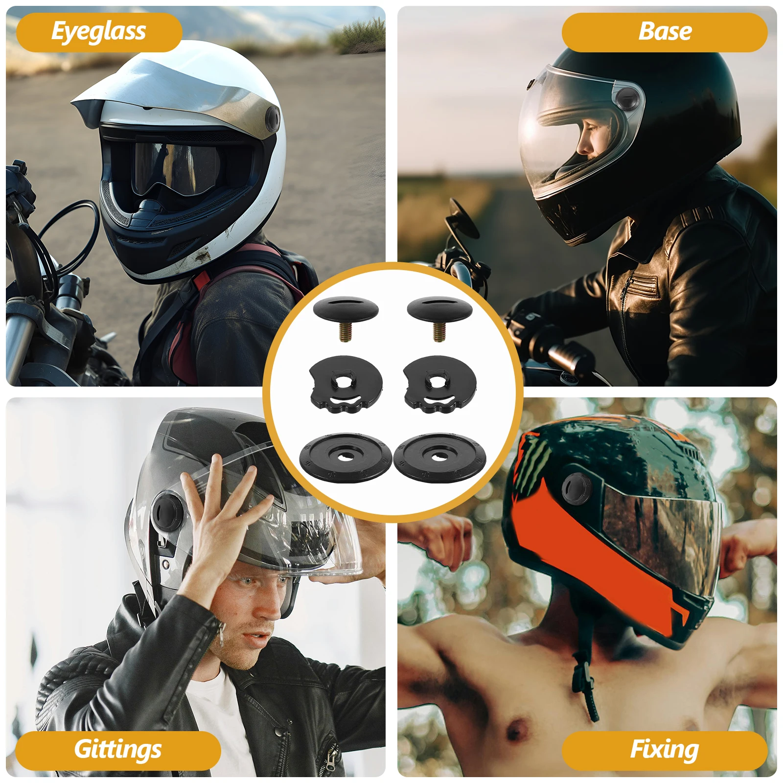 6 قطعة آلية الدراجة النارية قاعدة مجموعة استبدال قناع أداة التثبيت لقطع غيار الدراجات النارية القياسية