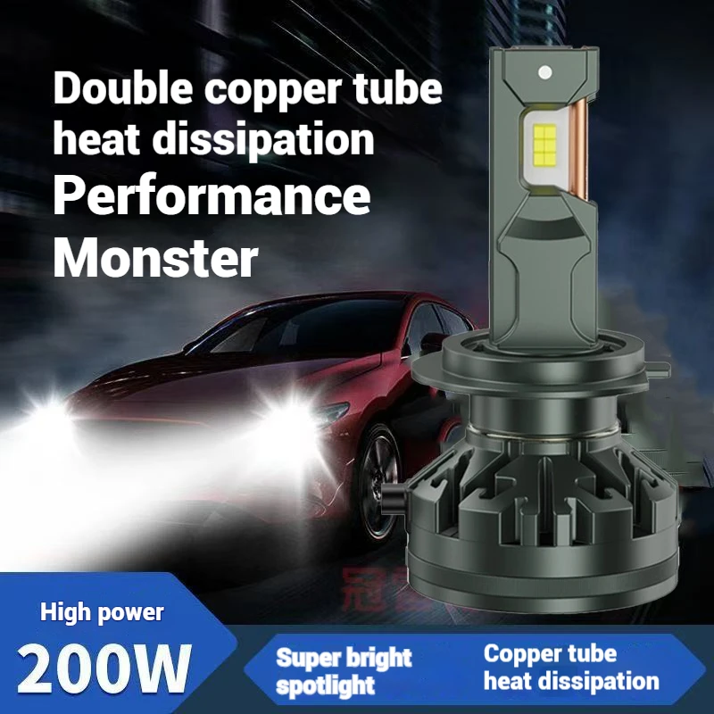 

200W Turbo H7 H11 LED Headlight Bulbs Lights 80000LM H4 9012 9005 HB3 9006 Mini Lamp 3580 CSP Wireless Car LED with Fan