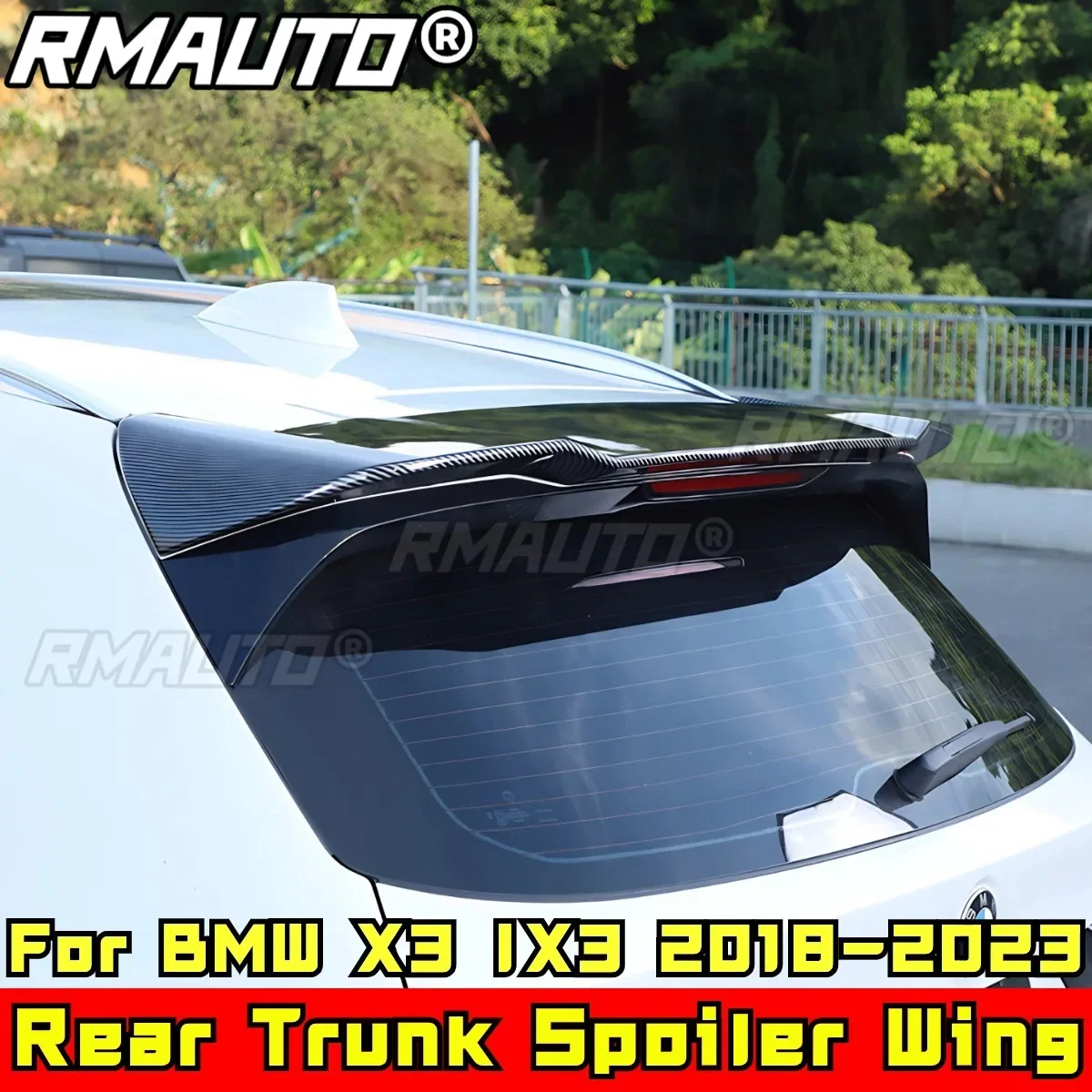 

For BMW X3 IX3 2018-2023 Body Kit Rear Wing Carbon Fiber Look Sport Style Rear Trunk Spoiler Trunk Wing Car Accessories