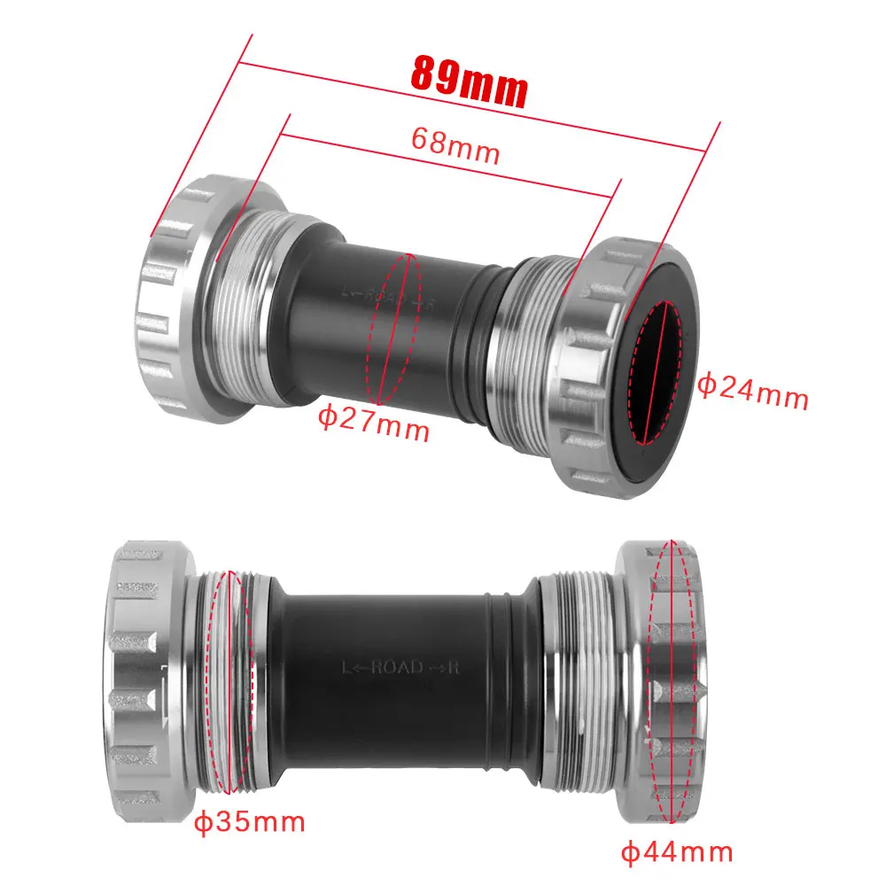 WUZEI Kohlefaser-Rennrad-Kurbelgarnitur, 165 mm, 170 mm, 3-Loch-Direktmontage, AL-7075, 24 mm Achse für Shimano 105 R7000 Ultegra R8000 – Detail 1