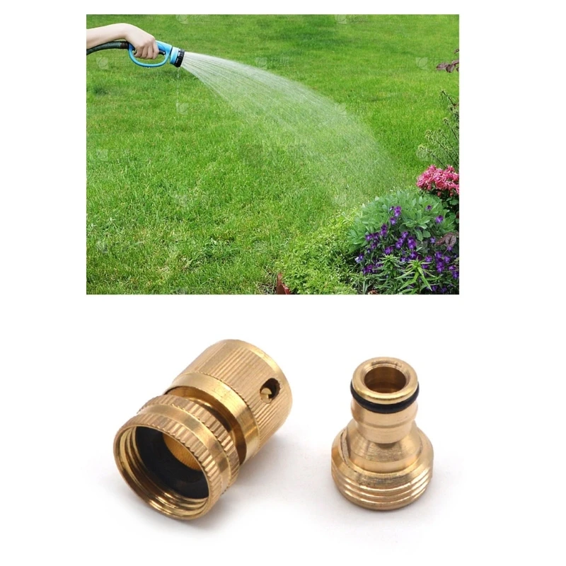 3/4 inch Brass Garden Water Adapter 3/4'' Thread Faucet Quick Connector Hose Water Guns Washing Machine Fitting 517A