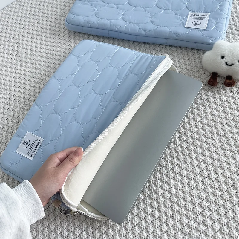 Cute Clouds Laptop Sleeves 13.3 14 15 15.6 Inch For Macbook Tablet Bag For IPad Pro9.7 10.2 11 Air3 4 10.5 10.9 XiaoMi Samsung
