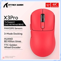 Attack Shark X3Pro Wireless Bluetooth Optical Mouse Tri-Mode Connection Macro Gaming Mouse PixArt PAW3395 26000dpi  Gaming Mouse