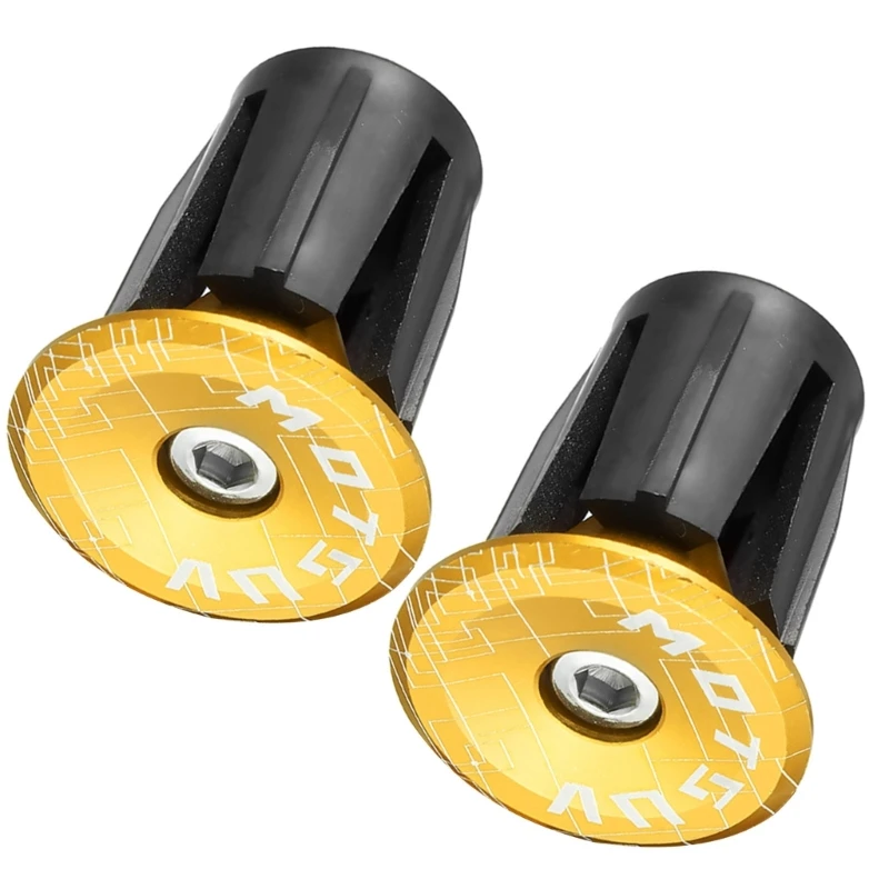 1 Pair Bicycles Handle End Plug Colorful Aluminum Alloys Bicycles Handlebars Grip End Plug Handle End Caps